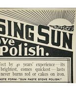 1901 Rising Sun Stove Polish Victorian Industrial Cleaning Advertisement - $366.69 MXN