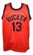 Rucker #13 retro Vintage Basketball Jersey New Sewn Orange Any Size image 4