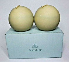 PartyLite Pair of 3” Ball Candles New in Box Ginger Apple P4F/Q38529 - £13.58 GBP