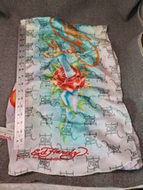 Ed Hardy By Christian Audigier 100% Silk Scarf Scarf 80&quot; &quot; True Love&quot; NEW w/ TAG - £49.29 GBP