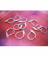 24 Leverback Earring Findings Shiny Silver Tone Lever Earring Wires Ear ... - $10.93 CAD