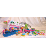 PinyPon Ski Lodge PlaySet RARE Snow plus Snow Car Jeep w/ Trailer +Jet S... - $867.05 MXN