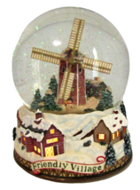 Johnson Brothers Friendly Village The Windmill Snow Globe Lights And Music - $46.17