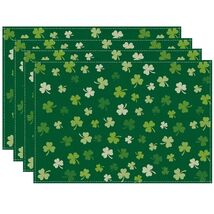 Trendy Green Shamrocks Placemats - Ultimate Dining Experience for Celebr... - $24.70