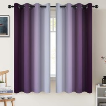 Cosviya Grommet Ombre Room Darkening Curtains 63 Inch Length,, 52X63 Inches - £28.86 GBP