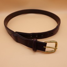 Brighton Belt Brown Leather with Inlay Men 36 Brass Tone Buckle 1.25” Wi... - $18.95