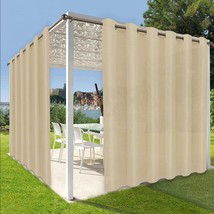 Waterproof Indoor Outdoor Curtains For PatioPrivacy Sun Blocking Grommet Curtain - £36.44 GBP