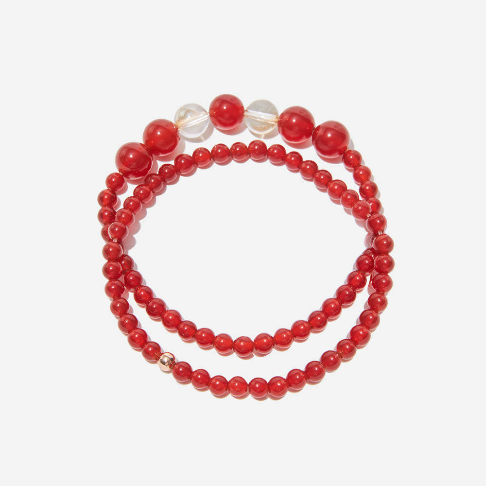Primary image for Handmade Red Onyx Stone Crystal Bracelet