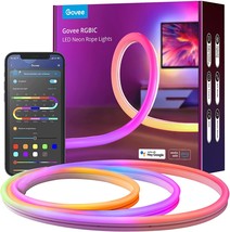 Govee Neon Rope Light, RGBIC Rope Lights with Music Sync, DIY Design, Works with - £72.10 GBP