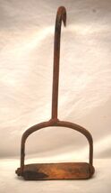 Primitive Hay Hook Wooden Handle Rustic Country Farm Tool Old Vintage De... - $19.79