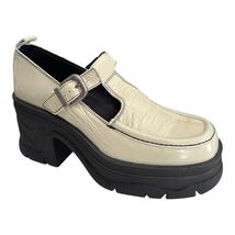 Free People  Mayla Chunky Platform Mary Jane Loafer Antique Ivory Womens... - $79.93