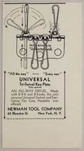 1931 Print Ad Universal Tri-Swivel Key Holder Plate Newman Tool New York,NY - £8.52 GBP
