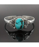 Turquoise vine leaf cuff bracelet - $22.16 CAD