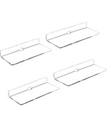 Ieek 4 Pcs. Clear Small Acrylic Floating Wall Shelves, 9 Inch Adhesive D... - $635.54 MXN
