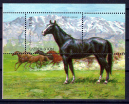 Uzbekistan O&#39;Zbekiston MNH Wild Horses Equine Zayix Stamps 0125M0285M - $2.70