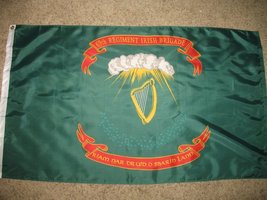 Ireland Irish 69Th Regiment Irish Brigade 2Ply Double Sided Nylon 3X5 Flag - £17.88 GBP
