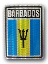 Wholesale Lot 12 Barbados Country Flag Reflective Decal Bumper Sticker BEST Gard - £10.25 GBP