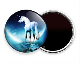 Fairy Tail Whimsical Fantasy White Unicorn Blue Fridge Refrigerator Magnets Gift - £11.46 GBP+