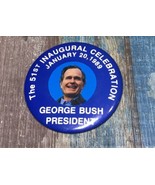 1989 President George Bush Inaugural Celebration 51st Presidential Pin Back - £4.72 GBP