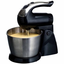 Brentwood 5-Speed Stand Mixer Stainless Steel Bowl 200W Black - £54.82 GBP