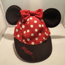 Walt Disney World Kids Minnie Mouse Ears Polka Dot Girls Baseball Hat Ca... - $13.77