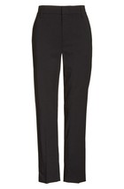 NWT Vince Tapered Ankle Trousers in Black Stretch Wool Crop Pants 12 $295 - £73.54 GBP