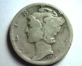 1919-D MERCURY DIME GOOD G NICE ORIGINAL COIN FROM BOBS COINS FAST 99c S... - $6.50