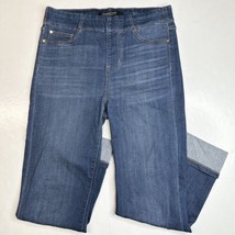 Liverpool Chloe Crop Wide Cuff Jeans 6/28 Pull On High Rise Stretch Denim EUC - £18.18 GBP