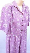 Amish Mennonite Dress 42&quot; Bust- Button Front Feminine Modest Plain Clothing - £16.35 GBP