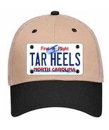 Tar Heels North Carolina Novelty Khaki Mesh License Plate Hat - £23.17 GBP