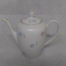 Fortuna Eisenberg Coffee Pot Server With Lid Blue Red Green Checkered Dots - £38.49 GBP