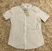Goodfellow &amp; Co Shirt Mens Medium Light Blue Slim Fit Short Sleeve Button Down - £14.70 GBP