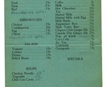 Capital Barbecue Restaurant Menu Columbus Ohio 1930&#39;s  - $24.72