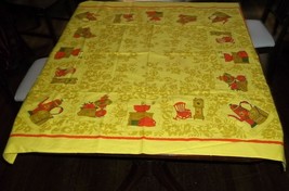 Early American Motif Coffee Grinder Salt Cellar Vintage Tablecloth AS IS... - $9.89
