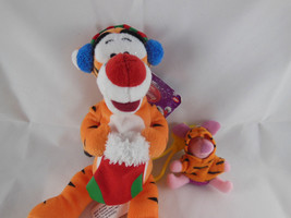 Disne 9&quot; MWT Tigger Plush w earmuffs &amp; stocking + Piglet in Winnie Pooh outfit  - £9.48 GBP