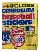 1978 Fleer MLB Baseball Hi-Gloss Grandslam Sticker Card Wax Pack - £10.12 GBP