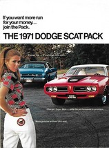 1971 Dodge Scat Pack Brochure Catalog Us 71 Charger Challenger Demon 340 - £11.72 GBP