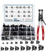 130-Piece Spring Band Hose Clamp Assortment with Swivel Plier Tool - $57.34 CAD