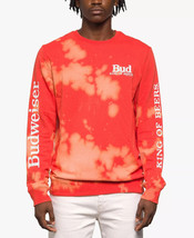 Junk Food Men&#39;s King of Beers Long Sleeve Crew Neck Fleece Sweater Red-S... - $29.99