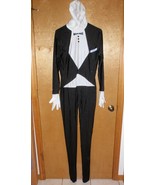 Tuxedo Costume Adult Halloween Cosplay Butler SECOND SKIN BODY SUIT - NEW! - £3.51 GBP