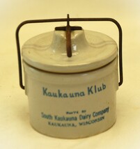 Kaukauna Klub Stoneware Cheese Butter Crock Wisconsin - $402.48 MXN