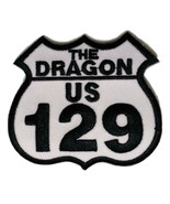 US 129 TAIL of the DRAGON 3-3/8&quot; x 3&quot; iron on patch Biker (M2) Highway Sign - £4.33 GBP