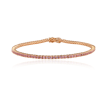18K Gold Pink Sapphire Sleek Bracelet - £2,079.42 GBP