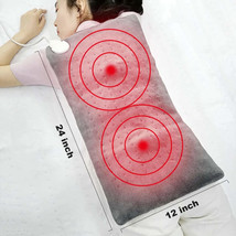 12x24&#39;&#39; Large Heating Pad with Massage for Back Pain Relief, Weighted, 3 Heat Se - £24.41 GBP+