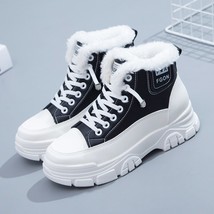 Women&#39;s Winter Shoes New Plus Velvet Thick Snow Boots Woman Thick-soled Sneaker  - £37.55 GBP