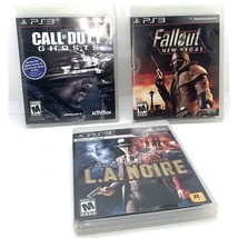 PS3 Video Games Fallout New Vegas LA Noire Call of Duty Ghosts Set of 3 Games - £11.91 GBP