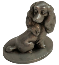 Schmid Walt Disney Pewter Figurine Lady and the Tramp Cocker Spaniel Vintage USA - $28.78