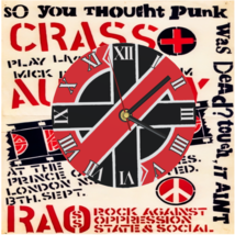 8&quot; Punk Clock CRASS Custom Clocks &amp;  Gifts - £18.88 GBP