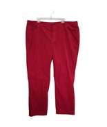 Talbots Women&#39;s 20W High Waist Straight Leg Red Corduroy Pants, Classic ... - $25.00