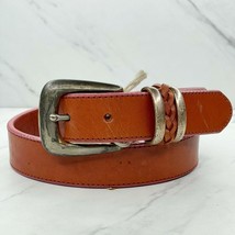 Brighton Vintage 1991 Red Leather Belt Size Medium M Womens Made in USA - £18.59 GBP